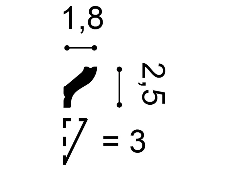 ORAC DECOR CB500N BASIXX Zierprofil Zierleiste Stuck-Eck-Wand-Decken-Leiste 2 m 200 cm x 2,5 cm x 1,8 cm Weiß