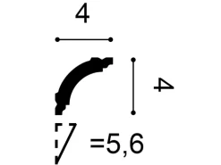 ORAC DECOR CB510N BASIXX Zierprofil Zierleiste Stuck-Eck-Wand-Decken-Leiste 2 m 200 cm x 4 cm x 4 cm Weiß
