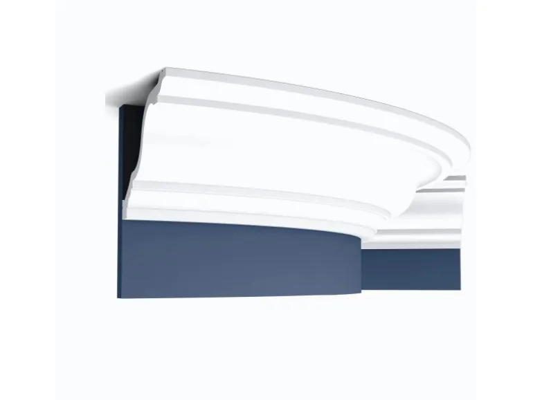 ORAC DECOR C334F LUXXUS Flexible Decken Eckleiste Stuckleiste Dekor Profil 2 m 200 cm x 15 cm x 19,6 cm Weiß