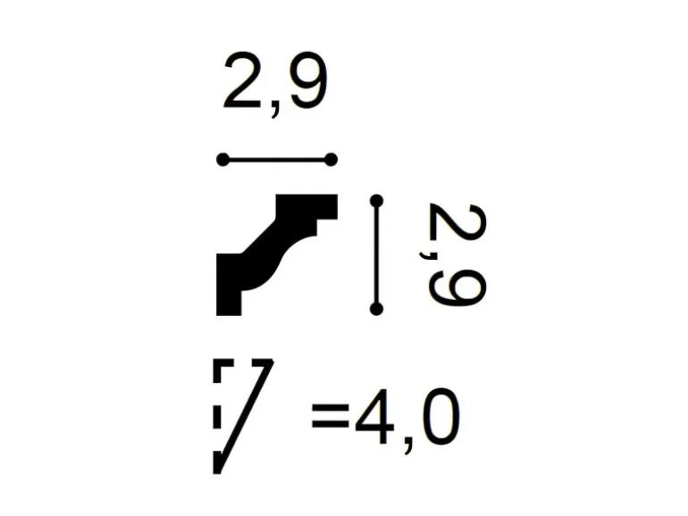 ORAC DECOR C230F LUXXUS flexi Eckleiste Stuckleiste Stuck Dekor Zierprofil 2 m 200 cm x 2,9 cm x 2,9 cm Weiß