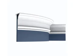 ORAC DECOR C339F LUXXUS Flexible Stuck Zierprofil Decken Wand-Dekor-Leiste 2 m 200 cm x 14,1 cm x 6,4 cm Weiß