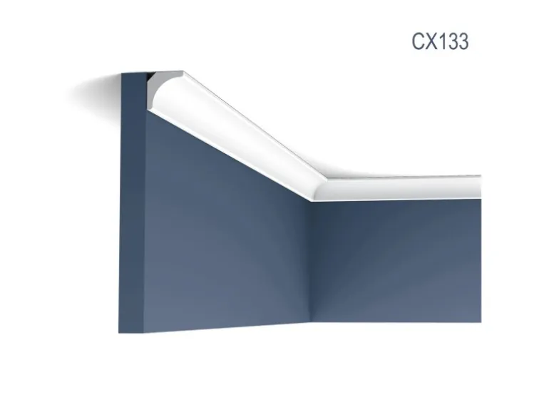 ORAC DECOR CX 133 AXXENT Stuck Zierprofil Deckenleiste Eckleiste Dekorleiste 2 m 200 cm x 2 cm x 2 cm Weiß