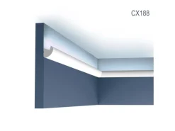 ORAC DECOR CX188 AXXENT Eckleiste für Indirekte Beleuchtung 2 m 200 cm x 3,0 cm x 3,4 cm Weiß