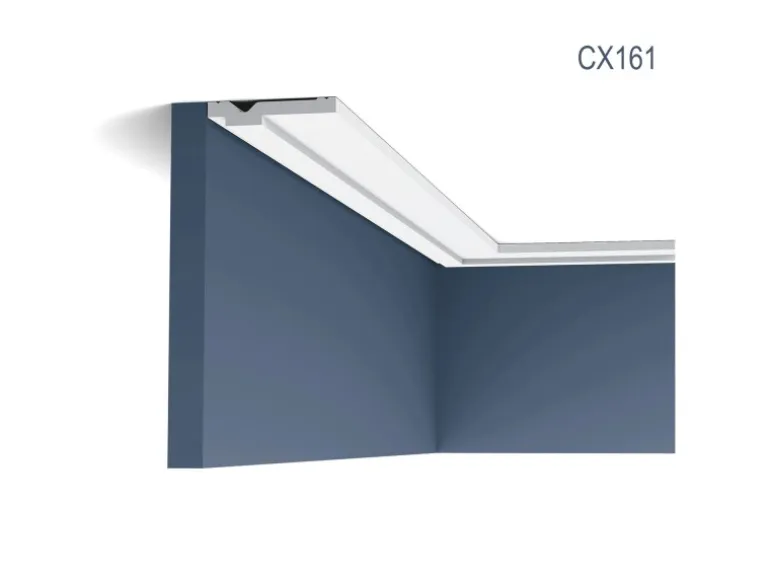 ORAC DECOR CX161 AXXENT Profilleiste Zierleiste Wand Decken Sockel-Leiste 2 m 200 cm x 6,9 cm x 1,3 cm Weiß
