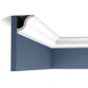 ORAC DECOR CX108 AXXENT Stuck Zierprofil Dekor-Wand-Decken-Leiste Eckleiste 2 m 200 cm x 5,4 cm x 5,5 cm Weiß