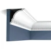 ORAC DECOR CX107 AXXENT Stuckprofil Zierprofil Stuck Dekor-Decken-Eck-Leiste 2 m 200 cm x 11,8 cm x 11,7 cm Weiß