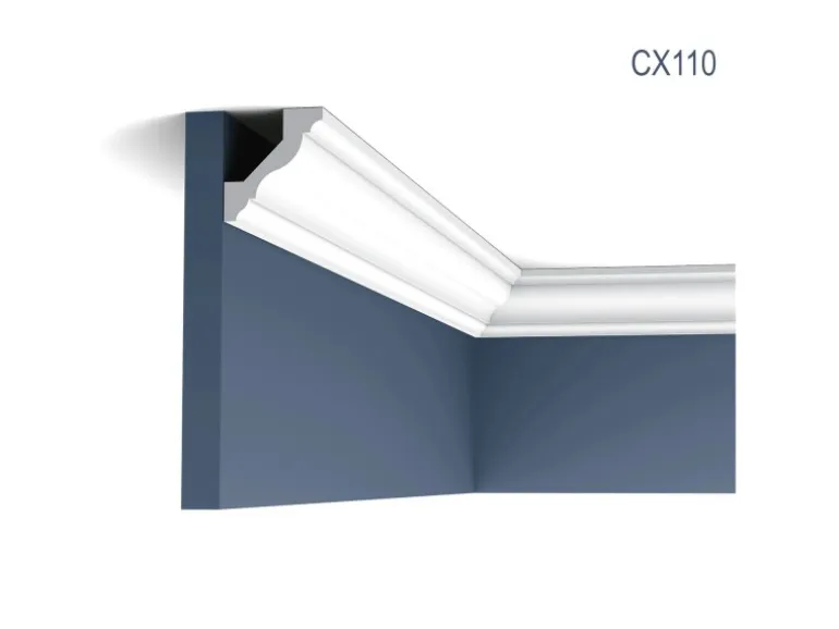 ORAC DECOR CX110 AXXENT Zierleiste Profile Stuck Decken-Leisten Eckleiste 2 m 200 cm x 4,5 cm x 4,1 cm Weiß