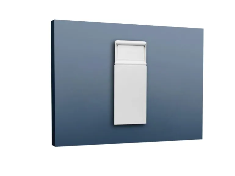 ORAC DECOR D310 LUXXUS Stuck Zierelement Türumrandung Sockel Profil Wand-Dekor 9,5 cm x 24,9 cm x 3,1 cm Weiß