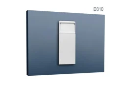 ORAC DECOR D310 LUXXUS Stuck Zierelement Türumrandung Sockel Profil Wand-Dekor 9,5 cm x 24,9 cm x 3,1 cm Weiß