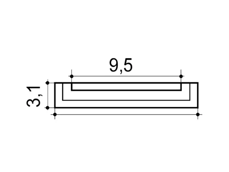 ORAC DECOR D310 LUXXUS Stuck Zierelement Türumrandung Sockel Profil Wand-Dekor 9,5 cm x 24,9 cm x 3,1 cm Weiß