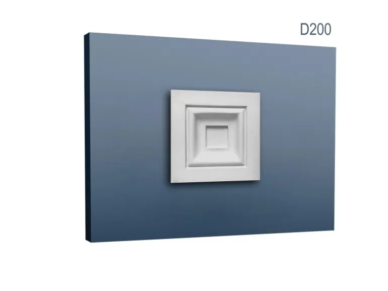 ORAC DECOR D200 LUXXUS Stuck Zierelement Türumrandung Decken-Wand Dekor Profil, 9,6 cm x 9,6 cm x 3 cm Weiß