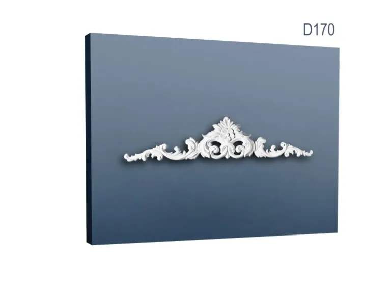 ORAC DECOR D170 LUXXUS Türaufsatz Pediment Stuckprofil Gesims Wand-Dekor-Element 105 cm x 24,5 cm x 3,2 cm Weiß