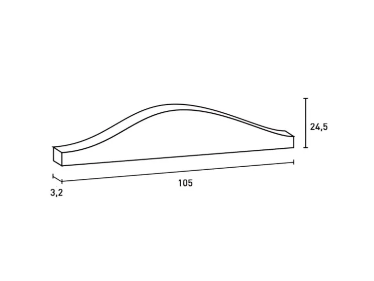 ORAC DECOR D170 LUXXUS Türaufsatz Pediment Stuckprofil Gesims Wand-Dekor-Element 105 cm x 24,5 cm x 3,2 cm Weiß