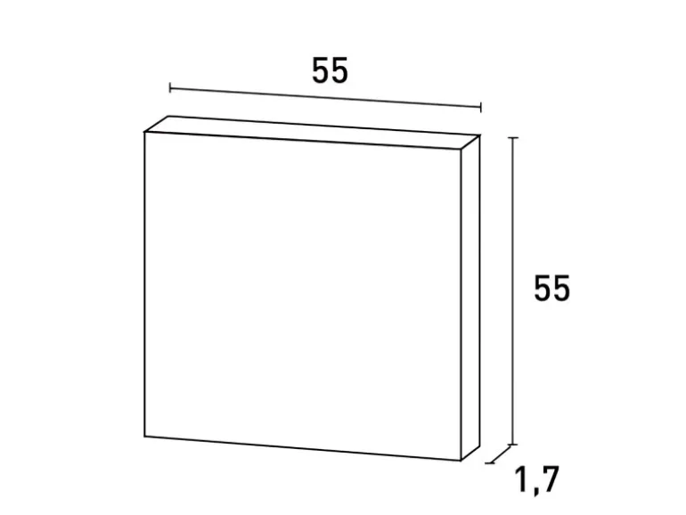ORAC DECOR D503 LUXXUS Türaufdopplung Dekor-Element Verkleidung Wand-Paneel 55 cm x 55 cm x 1,7 cm Weiß