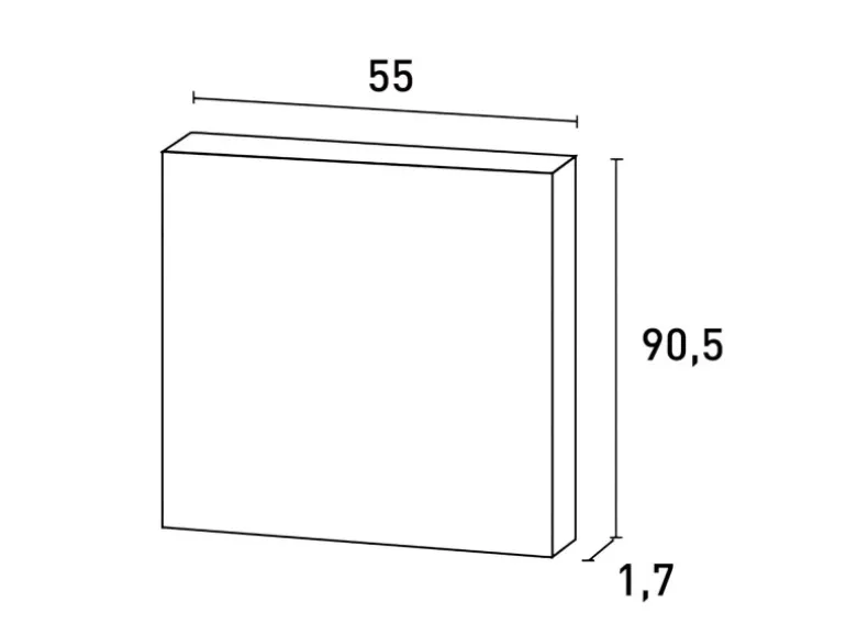 ORAC DECOR D507 LUXXUS Türaufdopplung Paneel-Dekor-Element Verkleidung Paneel 55 cm x 90,5 cm x 1,7 cm Weiß