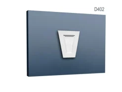 ORAC DECOR D402 LUXXUS Zierelement Pediment Stuckprofil Gesims Dekor-Wand-Profil, 15 cm x 12,1 cm x 5,8 cm Weiß