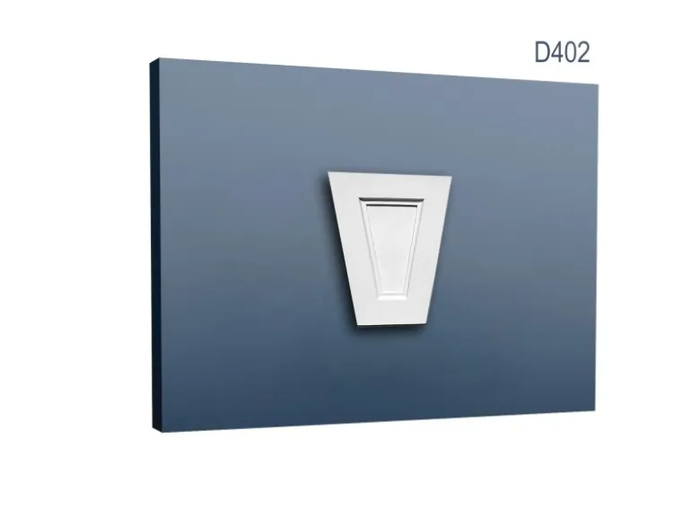 ORAC DECOR D402 LUXXUS Zierelement Pediment Stuckprofil Gesims Dekor-Wand-Profil, 15 cm x 12,1 cm x 5,8 cm Weiß
