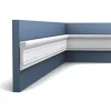 ORAC DECOR DX119-2300 LUXXUS Türumrandung Sockel Kabel Wand Decken Leiste 2,30 m 230 cm x 9,2 cm x 2,2 cm Weiß
