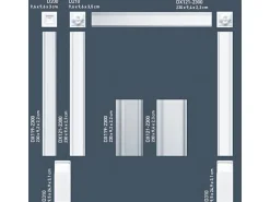 ORAC DECOR DX119-2300 LUXXUS Türumrandung Sockel Kabel Wand Decken Leiste 2,30 m 230 cm x 9,2 cm x 2,2 cm Weiß