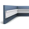 ORAC DECOR DX121-2300 LUXXUS Türumrandung Sockel Kabel Wand Decken Leiste 2,30 m 230 cm x 9,4 cm x 2,3 cm Weiß