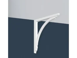 ORAC DECOR GB04 XTERIO Wandhalter für Vordach Fassadenkonsole Zierlement, 5 cm x 74,5 cm x 77 cm Weiß