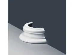 ORAC DECOR K1151 LUXXUS halber Sockel für Stuck Halbsäule Wand-Dekor-Element 32 cm x 12,5 cm x 16 cm Weiß