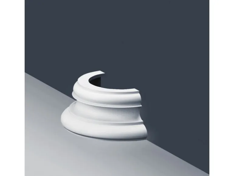 ORAC DECOR K1151 LUXXUS halber Sockel für Stuck Halbsäule Wand-Dekor-Element 32 cm x 12,5 cm x 16 cm Weiß