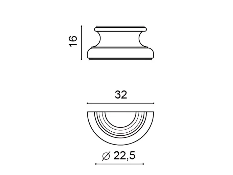 ORAC DECOR K1151 LUXXUS halber Sockel für Stuck Halbsäule Wand-Dekor-Element 32 cm x 12,5 cm x 16 cm Weiß