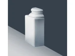 ORAC DECOR K1131 LUXXUS halber Sockel für Stuck Halbsäule Wand-Dekor-Element 35 cm x 57,5 cm x 17,5 cm Weiß