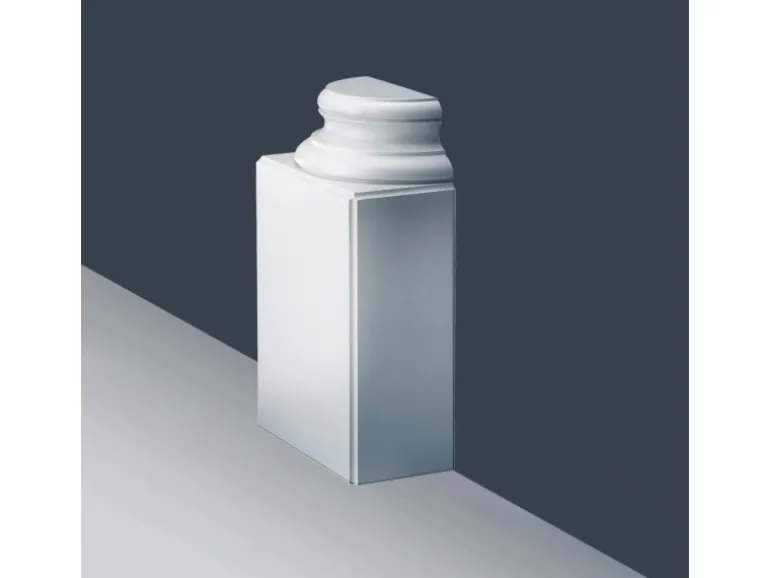 ORAC DECOR K1131 LUXXUS halber Sockel für Stuck Halbsäule Wand-Dekor-Element 35 cm x 57,5 cm x 17,5 cm Weiß