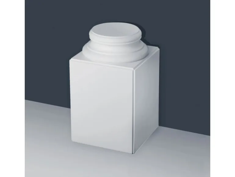 ORAC DECOR K1132 LUXXUS Sockel Stuck Säulensockel Dekor-Gestell leicht stabil, 35 cm x 57,5 cm x 35 cm Weiß