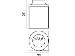 ORAC DECOR K1132 LUXXUS Sockel Stuck Säulensockel Dekor-Gestell leicht stabil, 35 cm x 57,5 cm x 35 cm Weiß