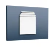 ORAC DECOR K254 LUXXUS Stuck Pilaster Sockel Wand-Dekor-Element leicht stabil 39 cm x 53,5 cm x 6,5 cm Weiß