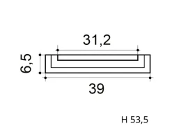 ORAC DECOR K254 LUXXUS Stuck Pilaster Sockel Wand-Dekor-Element leicht stabil 39 cm x 53,5 cm x 6,5 cm Weiß