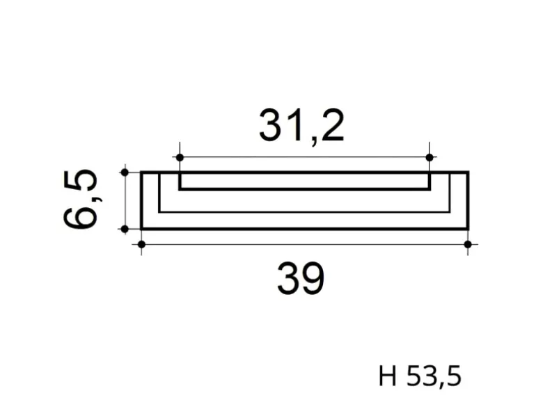 ORAC DECOR K254 LUXXUS Stuck Pilaster Sockel Wand-Dekor-Element leicht stabil 39 cm x 53,5 cm x 6,5 cm Weiß