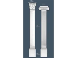ORAC DECOR K254 LUXXUS Stuck Pilaster Sockel Wand-Dekor-Element leicht stabil 39 cm x 53,5 cm x 6,5 cm Weiß