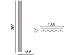 ORAC DECOR K200 LUXXUS Stuck Pilaster Schaft Wand-Dekor-Element leicht stabil 13,6 cm x 200 cm x 1,9 cm Weiß