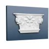 ORAC DECOR K201 LUXXUS Stuck Pilaster Kapitell Wand-Dekor-Element Stuckgesims 22,8 cm x 14,9 cm x 6,2 cm Weiß