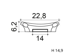 ORAC DECOR K201 LUXXUS Stuck Pilaster Kapitell Wand-Dekor-Element Stuckgesims 22,8 cm x 14,9 cm x 6,2 cm Weiß