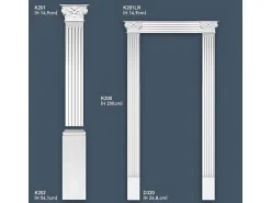 ORAC DECOR K201 LUXXUS Stuck Pilaster Kapitell Wand-Dekor-Element Stuckgesims 22,8 cm x 14,9 cm x 6,2 cm Weiß