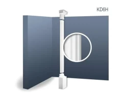 ORAC DECOR KD6H LUXXUS Halbsäulen Set Wand-Stuck-Säule Relief-Form Antik 2,87 m max. Höhe 287 cm Weiß