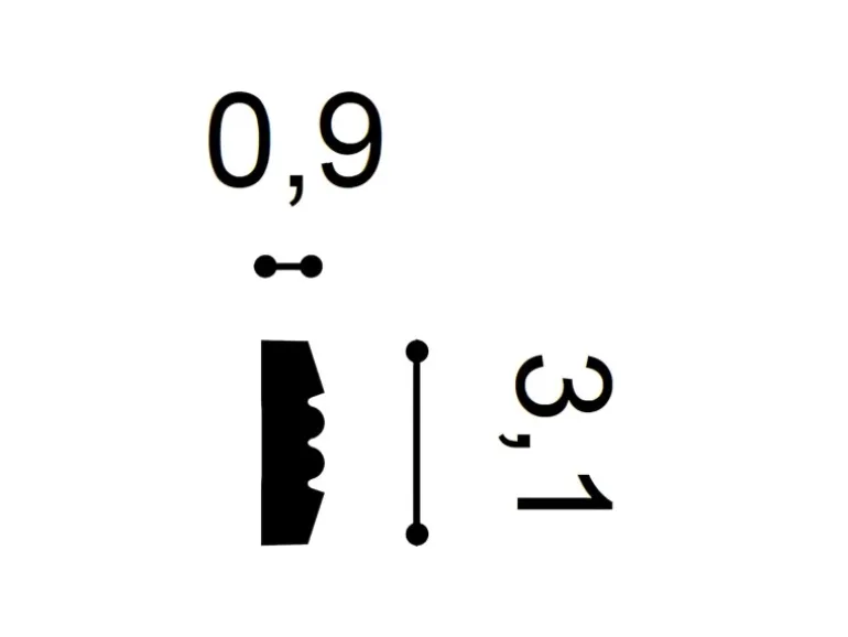 ORAC DECOR P5021 LUXXUS Friesleiste Wand Leiste Zierprofil Dekor Ornament 2 m 200 cm x 3,1 cm x 0,9 cm Weiß