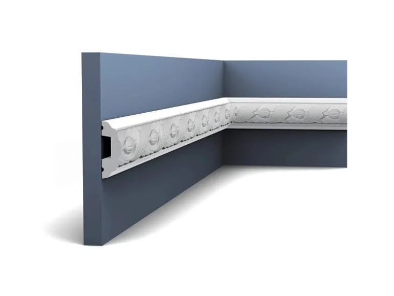 ORAC DECOR P1020 LUXXUS Profilleiste Zierleiste Stuck Profil Ornament Dekor 2 m 200 cm x 4,9 cm x 2,4 cm Weiß