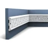 ORAC DECOR P7020 LUXXUS Stuck Friesleiste Wand-Leiste Blumen Dekor Ornament 2 m 200 cm x 11,1 cm x 1,9 cm Weiß