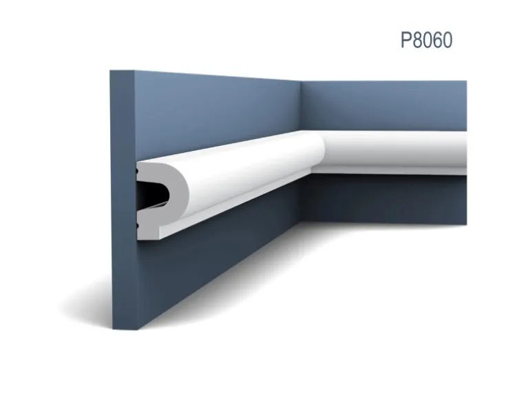 ORAC DECOR P8060 LUXXUS Wand-Leiste Friesleiste Stuck-Leiste Dekor-Profil 2 m 200 cm x 5 cm x 3,5 cm Weiß