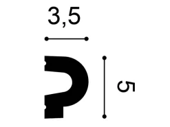 ORAC DECOR P8060 LUXXUS Wand-Leiste Friesleiste Stuck-Leiste Dekor-Profil 2 m 200 cm x 5 cm x 3,5 cm Weiß
