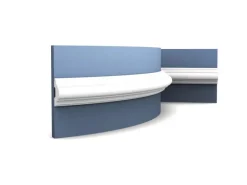 ORAC DECOR P4020F LUXXUS flexi Friesleiste Wandleiste Stuck Dekor Zierproil 2 m 200 cm x 5 cm x 2,9 cm Weiß