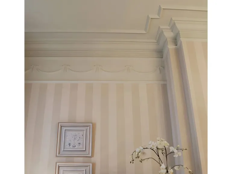 ORAC DECOR P4020F LUXXUS flexi Friesleiste Wandleiste Stuck Dekor Zierproil 2 m 200 cm x 5 cm x 2,9 cm Weiß