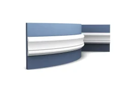 ORAC DECOR P8040F LUXXUS Flexible Wandleiste Friesleiste Stuck Leiste Profil 2 m 200 cm x 10,1 cm x 2,2 cm Weiß