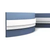 ORAC DECOR P9900F LUXXUS Flexible Stuck Leiste Wandleiste Friesleiste Profil 2 m 200 cm x 8 cm x 1 cm Weiß